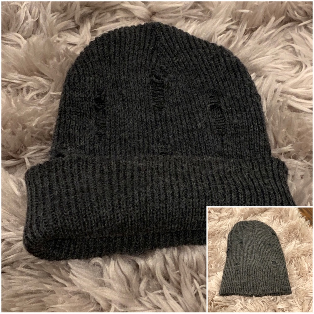 Beanie: Distressed Grey Sz: OS - Picture 1 of 3